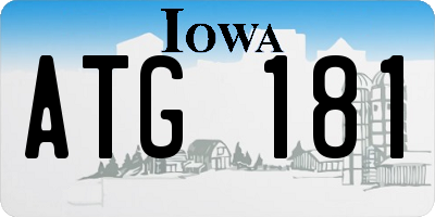 IA license plate ATG181