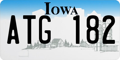 IA license plate ATG182