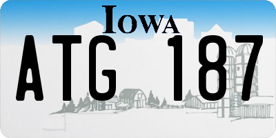 IA license plate ATG187