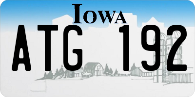 IA license plate ATG192