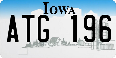 IA license plate ATG196