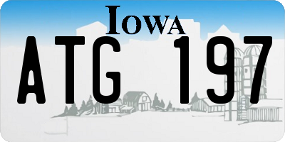 IA license plate ATG197