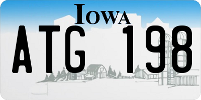 IA license plate ATG198