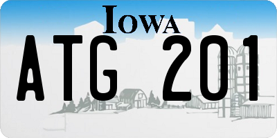 IA license plate ATG201