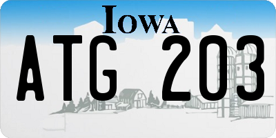 IA license plate ATG203