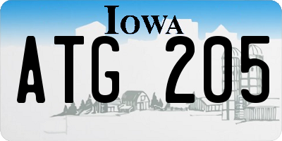 IA license plate ATG205