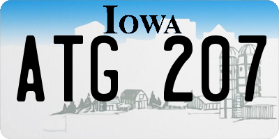 IA license plate ATG207