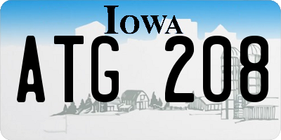 IA license plate ATG208