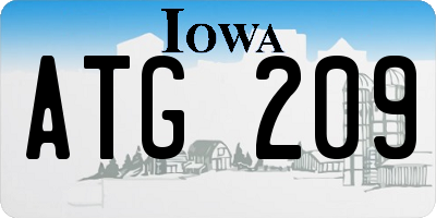 IA license plate ATG209