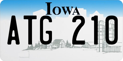 IA license plate ATG210