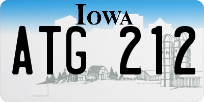 IA license plate ATG212