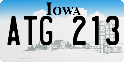 IA license plate ATG213