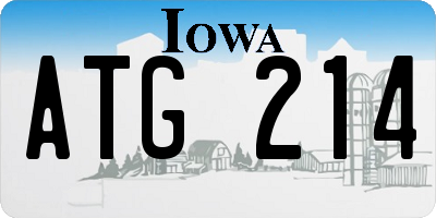 IA license plate ATG214