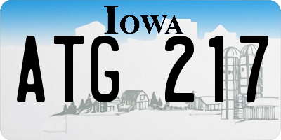 IA license plate ATG217