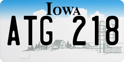 IA license plate ATG218