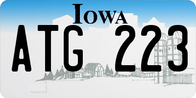 IA license plate ATG223