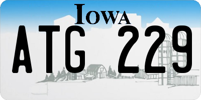 IA license plate ATG229