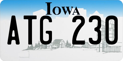 IA license plate ATG230