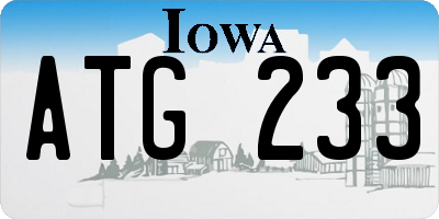 IA license plate ATG233