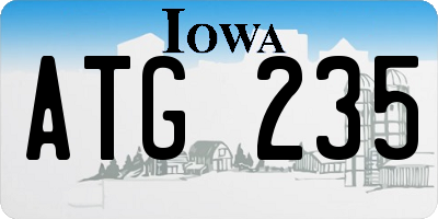 IA license plate ATG235