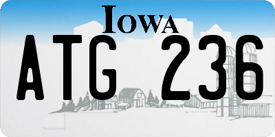 IA license plate ATG236
