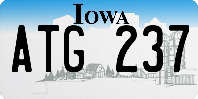 IA license plate ATG237