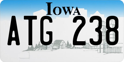 IA license plate ATG238