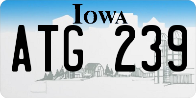 IA license plate ATG239