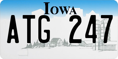 IA license plate ATG247