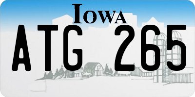 IA license plate ATG265