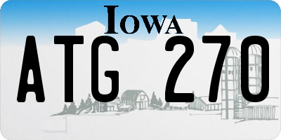 IA license plate ATG270