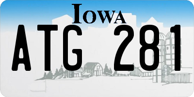 IA license plate ATG281