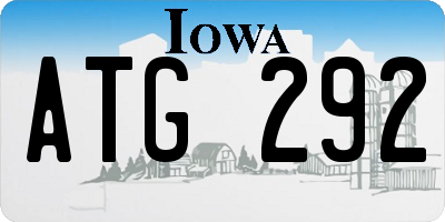 IA license plate ATG292