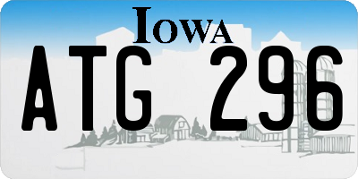 IA license plate ATG296