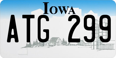 IA license plate ATG299
