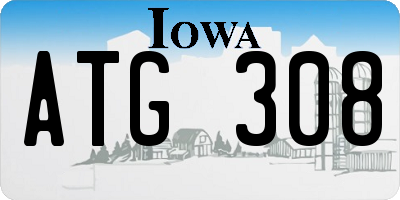 IA license plate ATG308