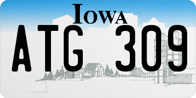 IA license plate ATG309