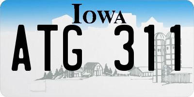 IA license plate ATG311
