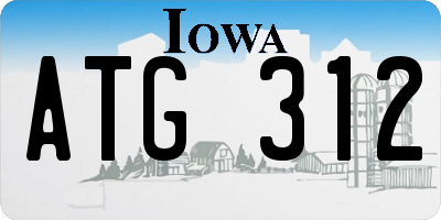 IA license plate ATG312