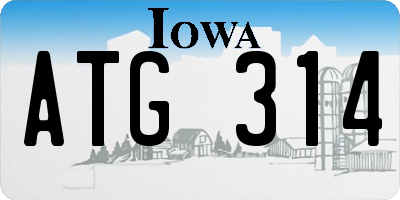 IA license plate ATG314