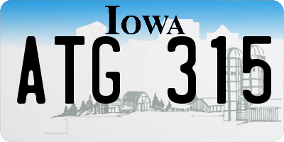 IA license plate ATG315