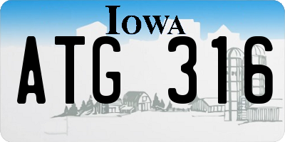 IA license plate ATG316