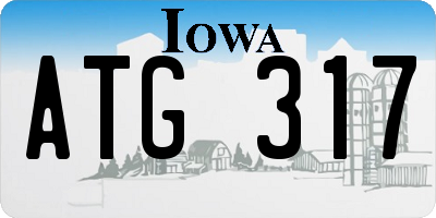 IA license plate ATG317