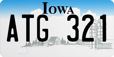 IA license plate ATG321