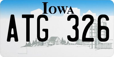 IA license plate ATG326
