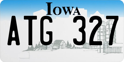 IA license plate ATG327