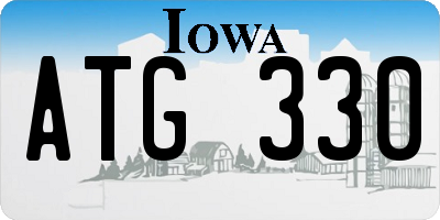 IA license plate ATG330