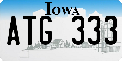 IA license plate ATG333