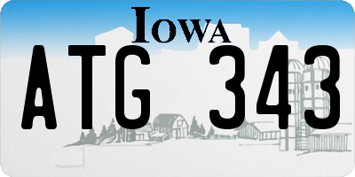 IA license plate ATG343