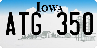 IA license plate ATG350